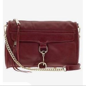 Maroon Rebecca Minkoff mini Mac crossbody